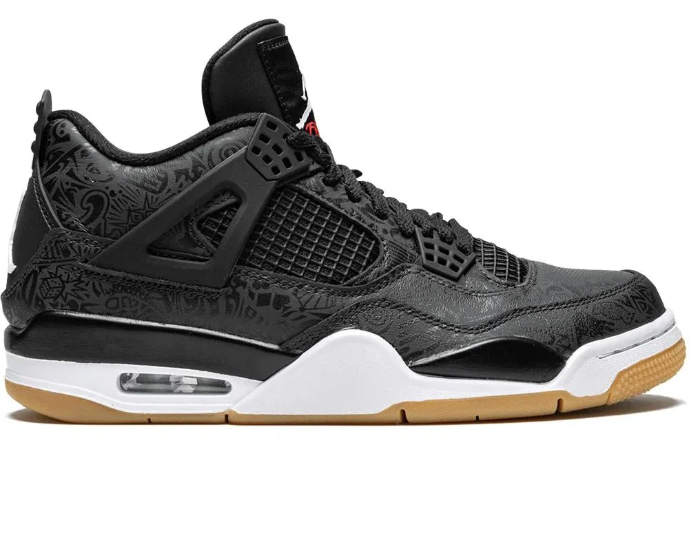 Sneakers Air Jordan 4 Retro SE di colore nero in pelle di Jordan. Modello con lunghezza alla caviglia, tomaia in rete, chiusura con lacci e suola in gomma antiscivolo. Questo modello è distribuito da un fornitore di eccellenza. Con un focus esclusivo sulle calzature più di tendenza, questa piattaforma ricerca e seleziona alcune delle sneakers più difficili da reperire sul mercato. Composizione Esterno: pelle 100% Suola: gomma 100% Fodera: cotone 100%